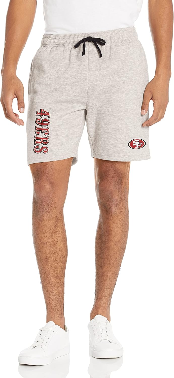 FOCO NFL Mens Team Logo Gray Wordmark Fleece Shorts Review