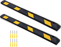 72 in Rubber Parking Curb Wheel Stopper - Heavy Duty Garage Protector