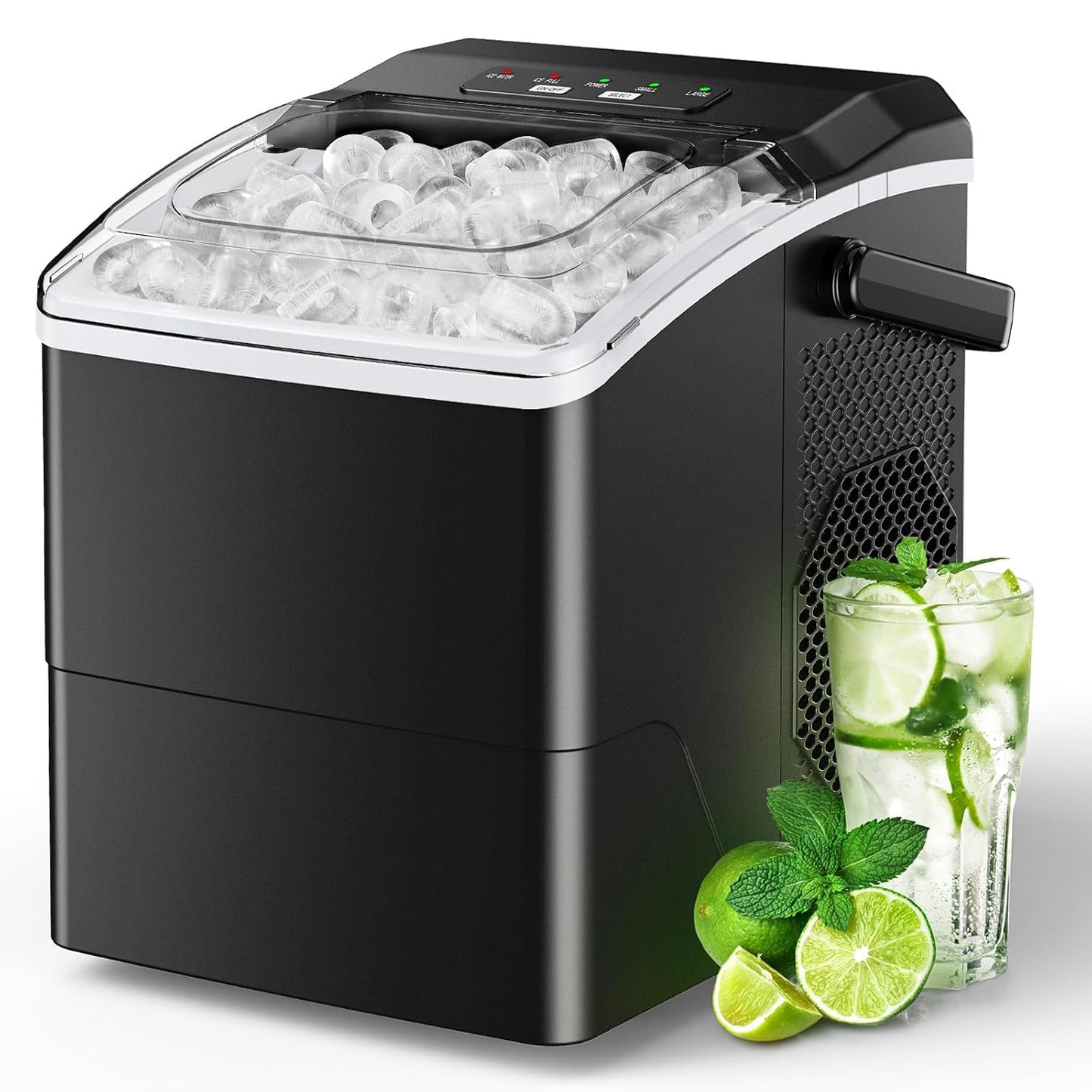 Silonn Fast Ice Maker - 26 lbs/Day, Self-Cleaning, Compact