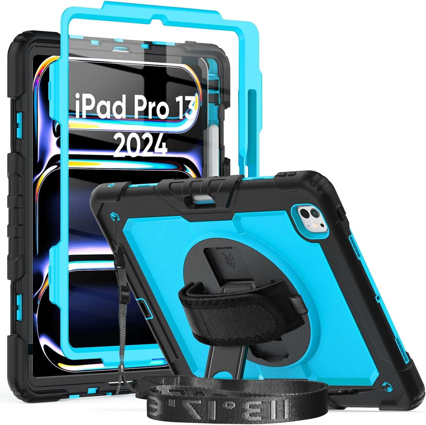 Heavy Duty Rugged Case for iPad Pro 13 Inch with Stand