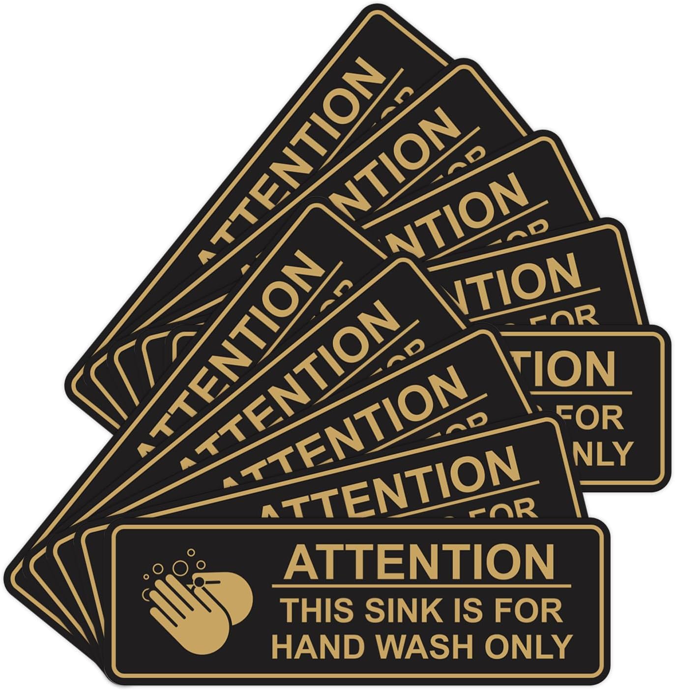 Standard Attention Sink is For Hand Wash Only Sign - 10 Pack