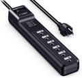 Power Strip Surge Protector with 6 Outlets and 2 USB Ports - 6 ft Cord