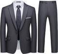 WULFUL Men's 2 Piece Slim Fit Suit Set - Classic One-Button Tuxedo