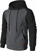 Mens Sweatshirts Long Sleeve Pullover Patchwork Plaid (Style SMZG)