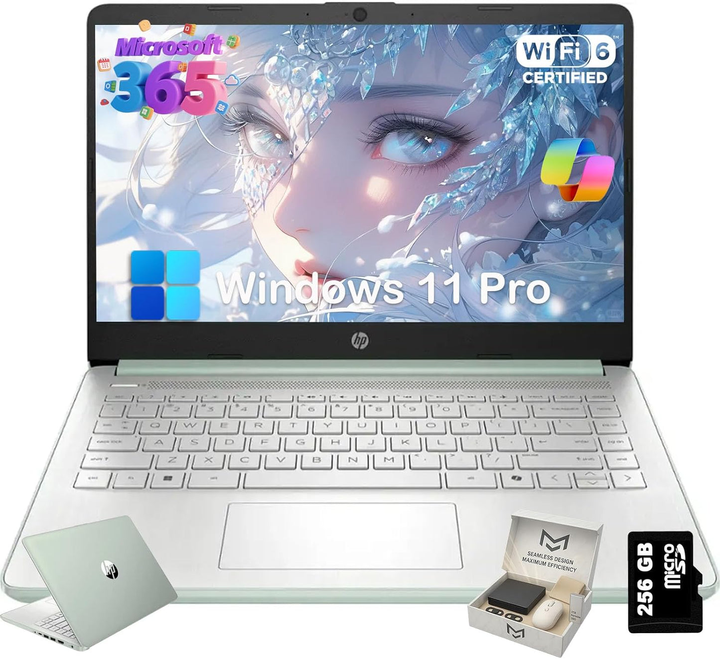 HP 2025 14 inch Laptop for Students with Intel Quad-Core N150