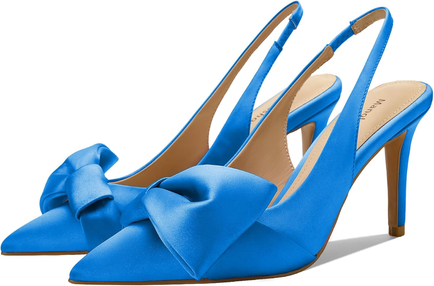 Women's Slingback Heels with Bow Pointed Toe Pumps for Style