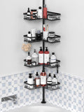 KEGII Adjustable Shower Caddy Corner Tension Pole - 4-Tier Organizer
