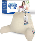 Reading Pillow Large Cream for Bed - Back Rest Pillow with Arms