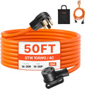 50 ft Dryer Extension Cord NEMA 14-30 - Heavy-Duty 30A
