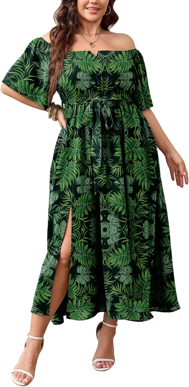 SCOMCHIC Plus Size Formal Dresses for Wedding Guests and More