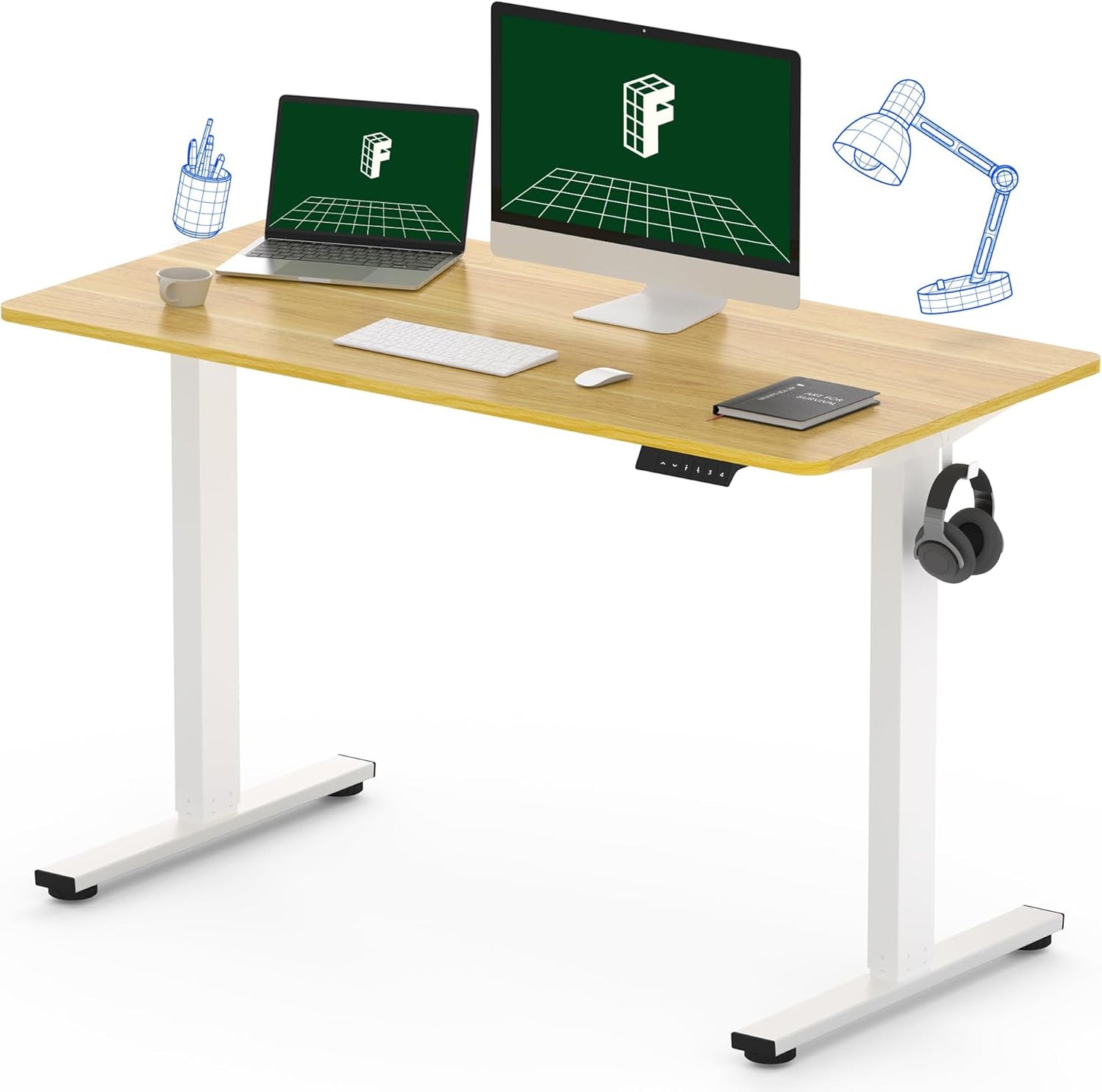 FLEXISPOT One-Piece Electric Standing Desk for Comfort & Style