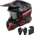 Adult ATV Dirt Bike Helmet with Goggles Gloves & Mask - DOT Safety