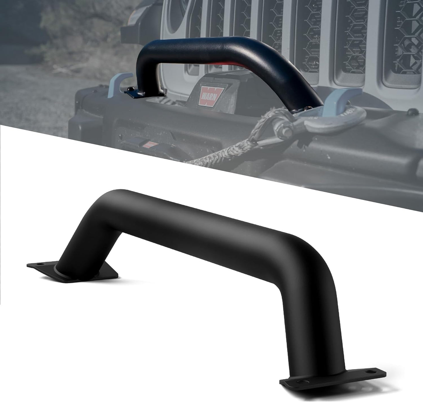 RockTrix Black Front Brush Guard for 2018+ Jeep Wrangler JL