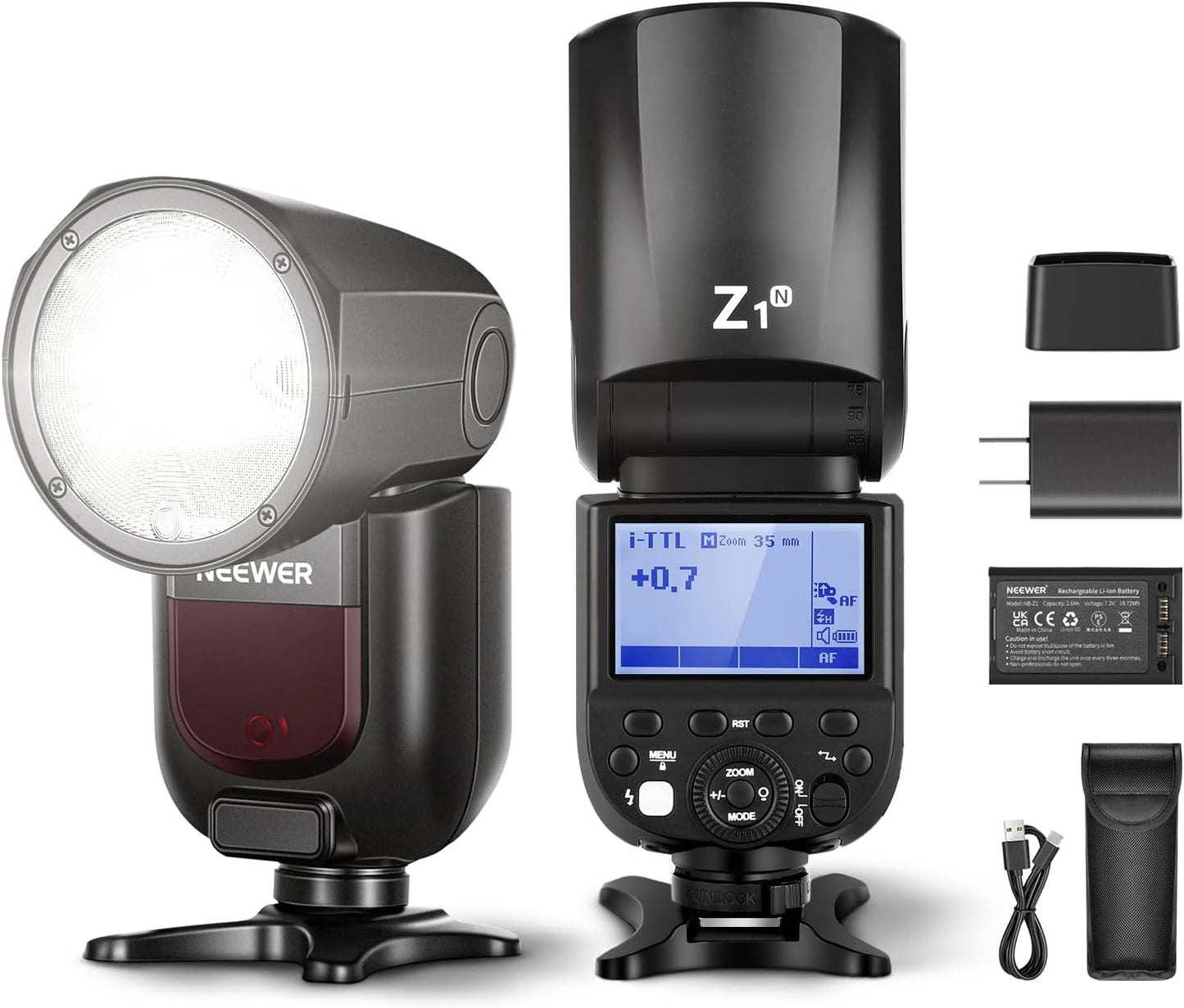 NEEWER Z1-N Round Head Flash Speedlite for Nikon DSLR Cameras