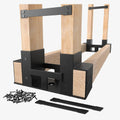 Outdoor Firewood Log Storage Rack Bracket Kit - Adjustable Any Length