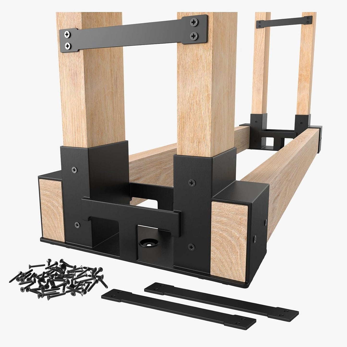 Outdoor Firewood Log Storage Rack Bracket Kit for Any Length