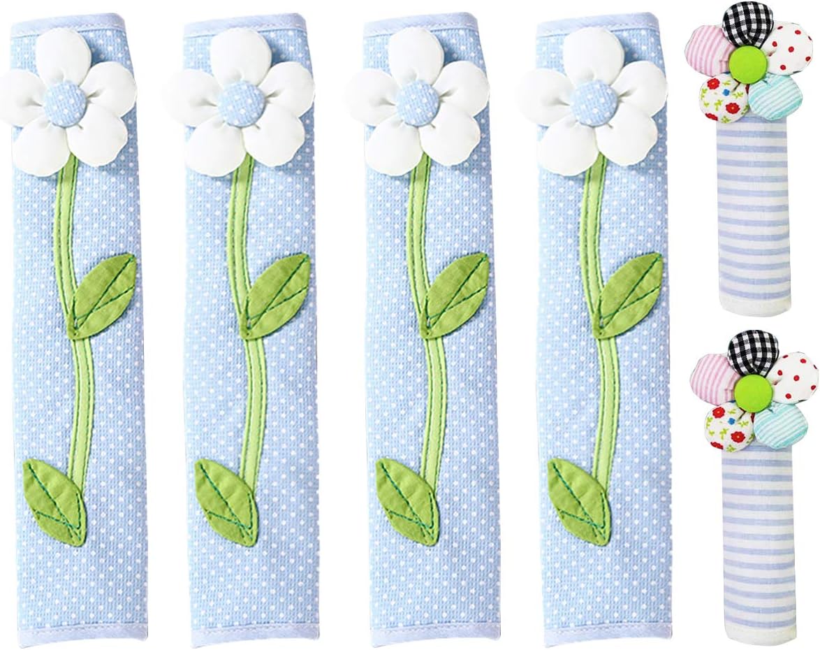 6 Pack Anti-Slip Refrigerator Handle Covers - Blue