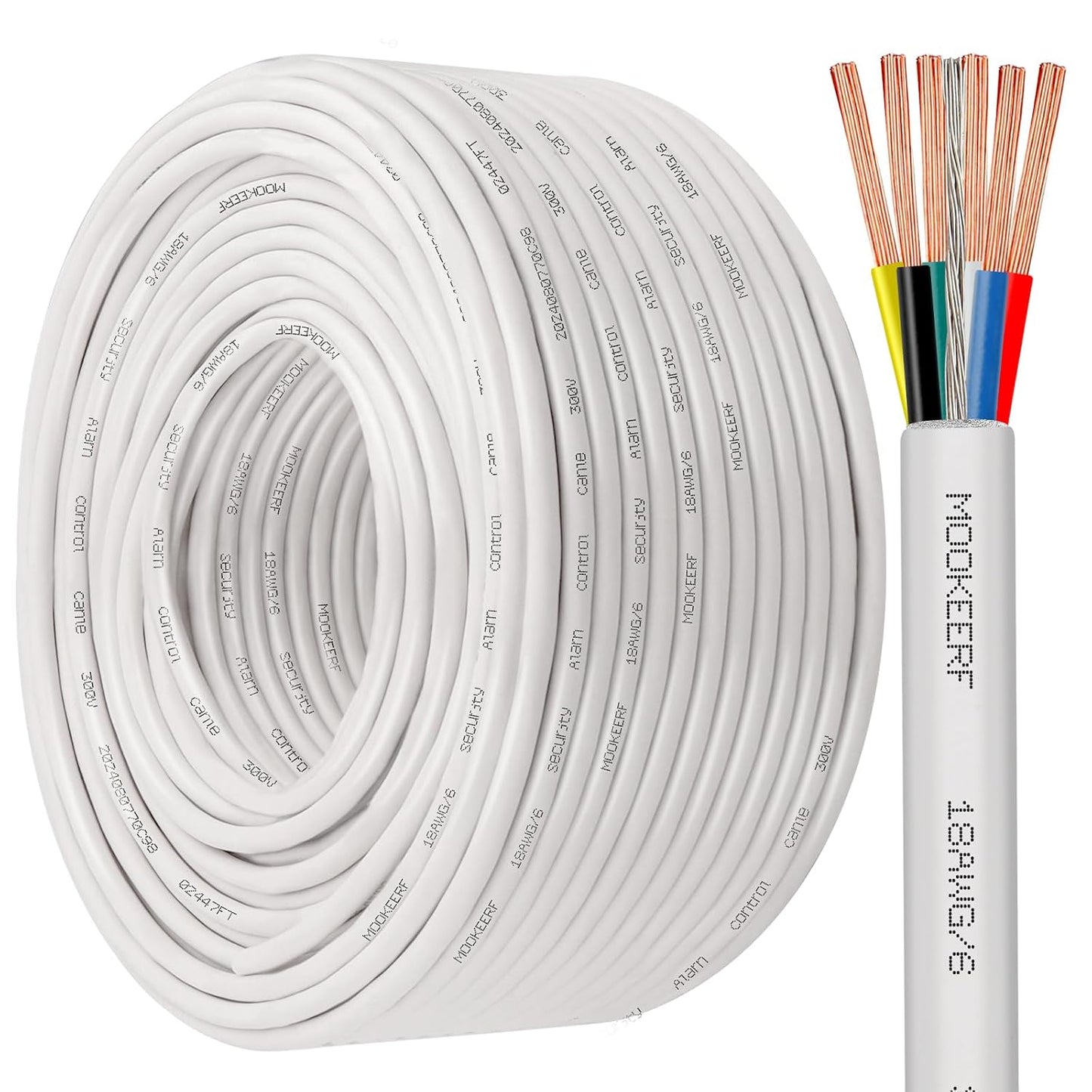 18AWG 6 Conductor Shielded Plenum Cable for Security Systems