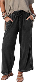 Women's Casual Wide Leg Pants High Waist Drawstring Sweatpants Comfy