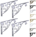 Shelf Brackets 8 Inch Polished Chrome 4PCS - Baroque Heavy Duty