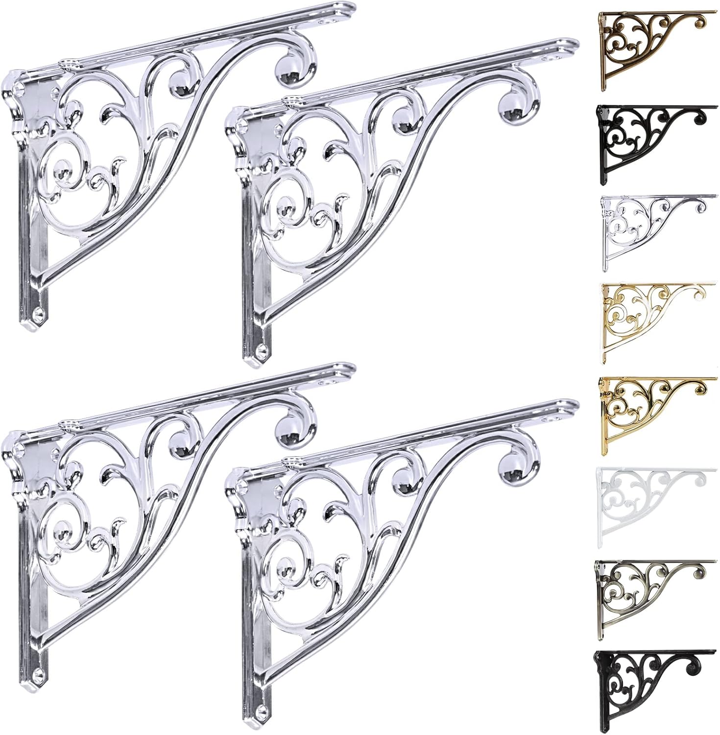 Heavy Duty 8 Inch Shelf Brackets for Stylish Home Decor