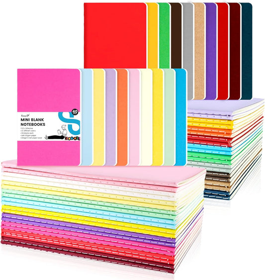 40-Piece Koogel Mini Notebooks - Colorful & Compact!