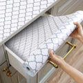 Shelf and Drawer Liner White/Gray 23 in x 20 ft - Strong Grip Non-Slip