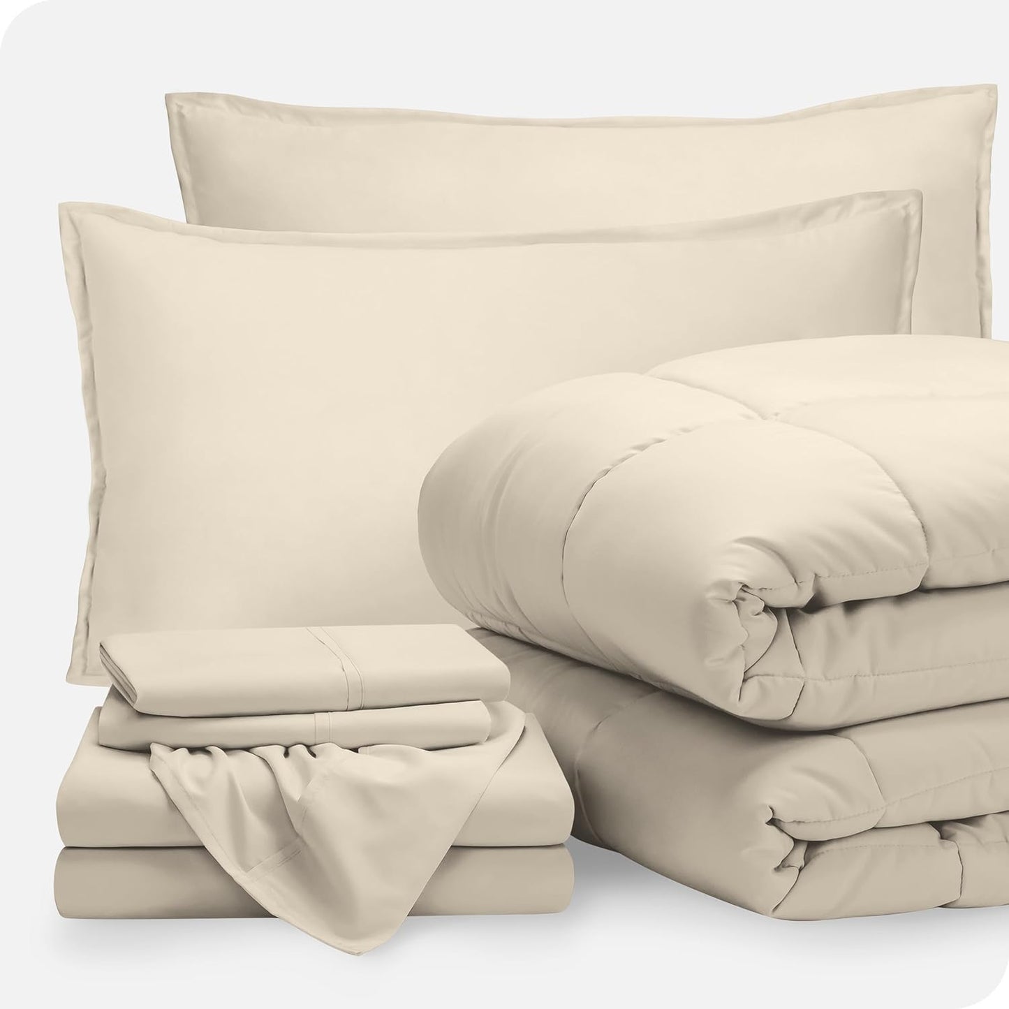 Bare Home Bed-in-A-Bag 7 Piece Comforter Set for Full XL