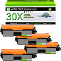 greencycle 4 Pack High Yield CF230X Toner Cartridge Replacement