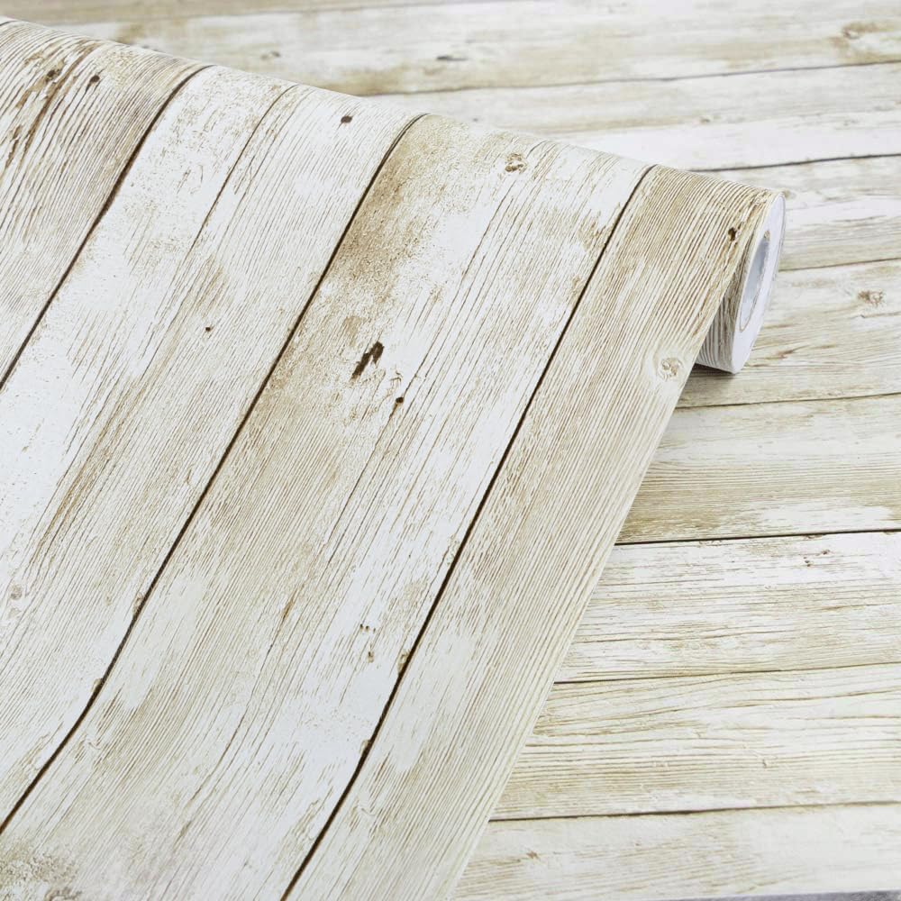 Wood Wallpaper Self-Adhesive Removable Peel and Stick Decor