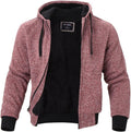 Facitisu Heavyweight Sherpa Lined Fleece Hoodie Sweatshirt - Warm cold
