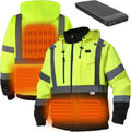 Safety Heated Jacket 3M Reflective Waterproof Hi-Vis Jacket - Heated