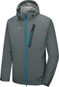 Men's Waterproof Rain Jacket Lightweight Rain Shell Coat - Packable