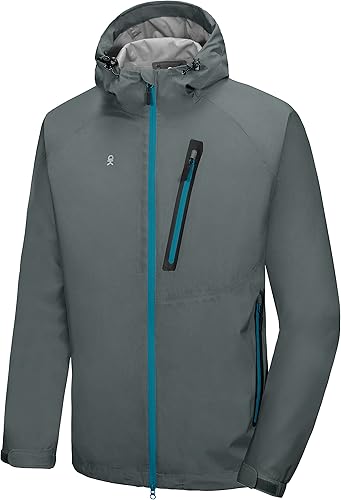 Little Donkey Andy Men's Waterproof Rain Jacket for Outdoor Use