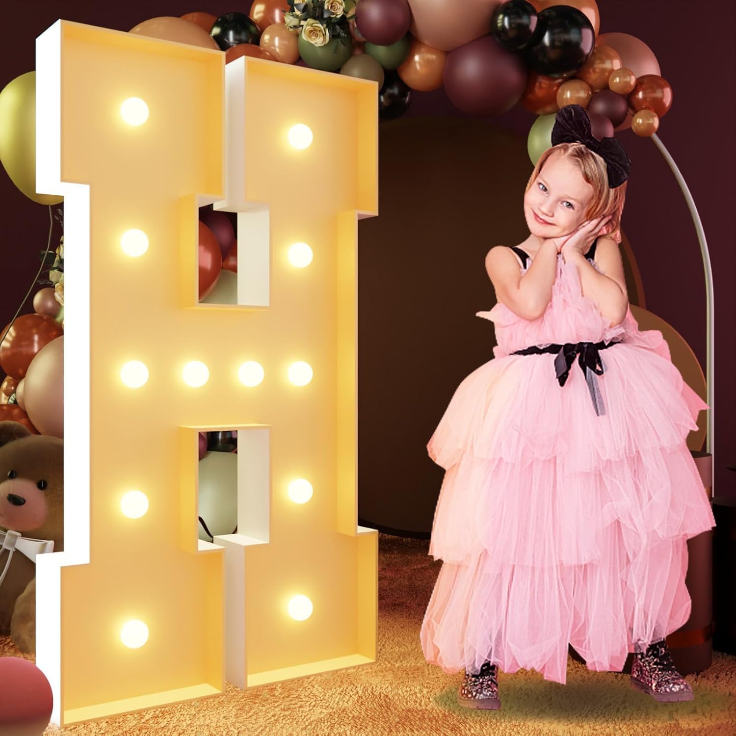 Light Up Letters for Birthday Party & Wedding Decor - 4FT Marquee