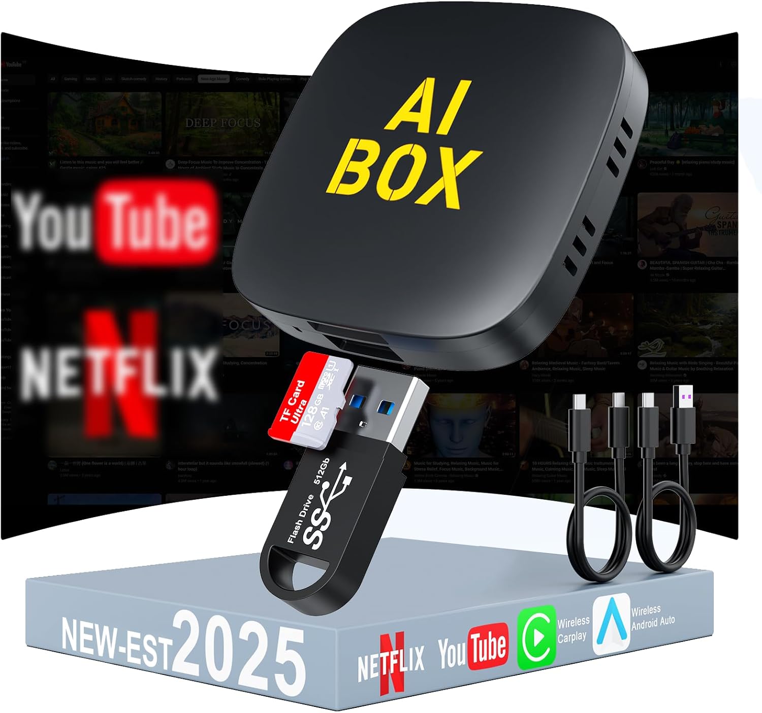 Wireless Carplay & Android Adapter - Stream Anytime, Anywhere!