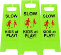 Slow Children Playing Sign For Street - Caution Kids At Play Safety