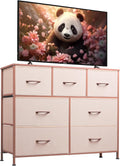 WLIVE 7 Drawer Dresser TV Stand - Compact Storage for Small Rooms