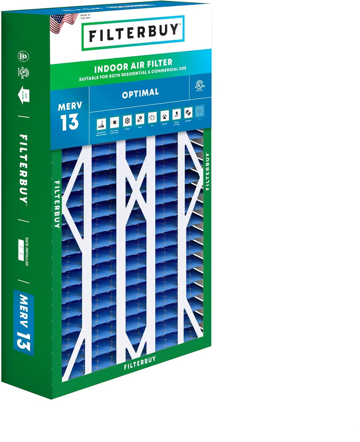 Filterbuy 16x26x5 Air Filter MERV 13 for Optimal Smoke Defense