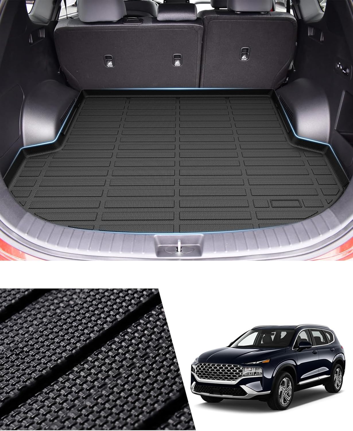 Cargo Liner for Hyundai Santa Fe 2021 2022 2023 Heavy Duty Mat