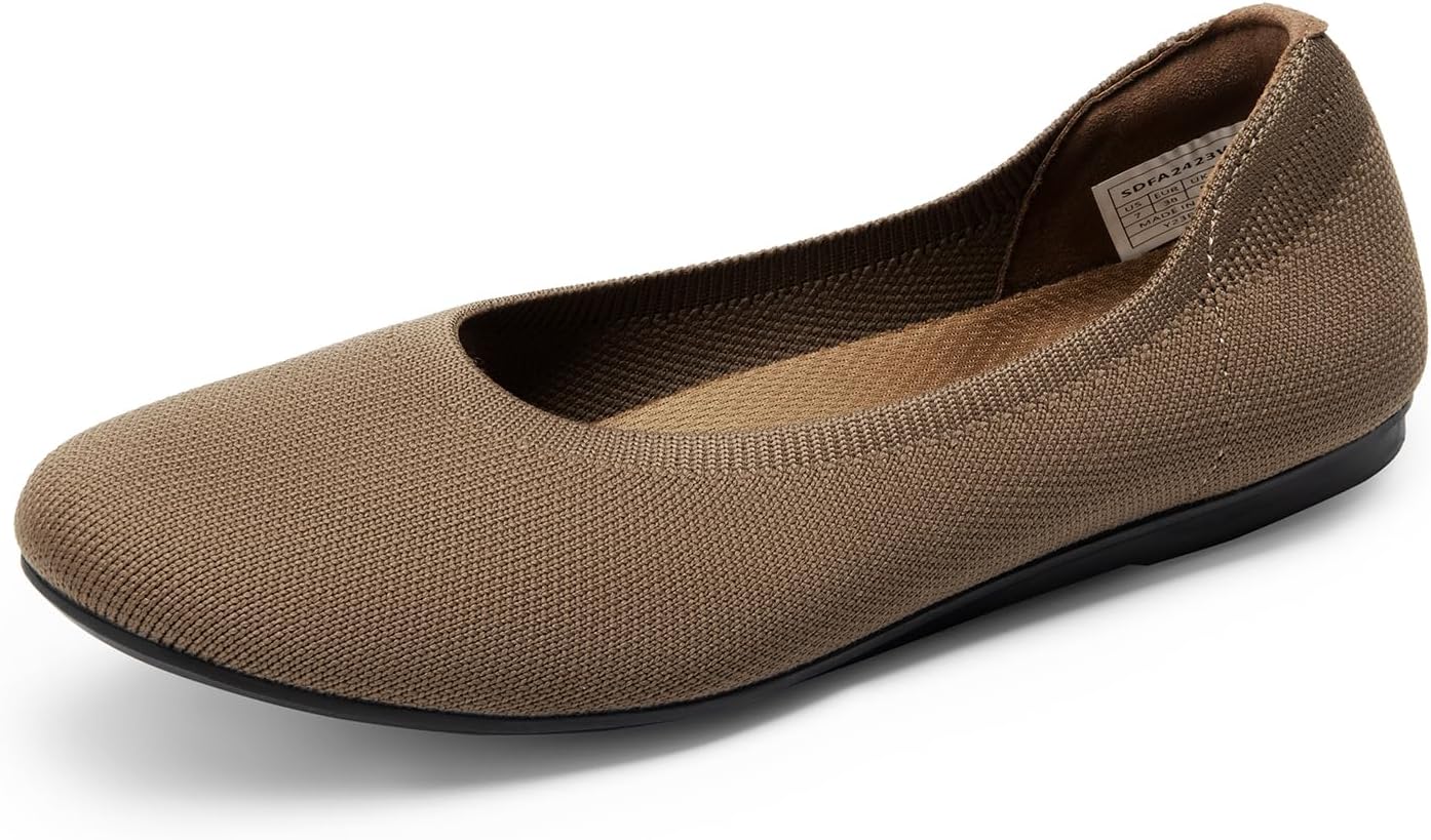 DREAM PAIRS Wide Ballet Flats Shoes for Women with Arch Support