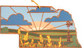 Totally Bamboo Nebraska State Shaped Cutting Board for Charcuterie