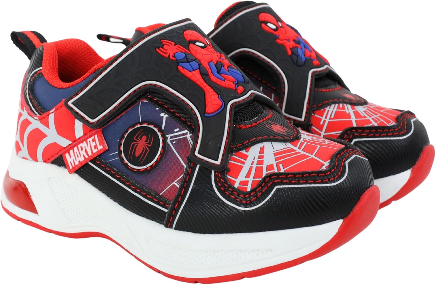 Spider-Man Boys Lightup Sneakers for Kids Sizes 5-13 Fun