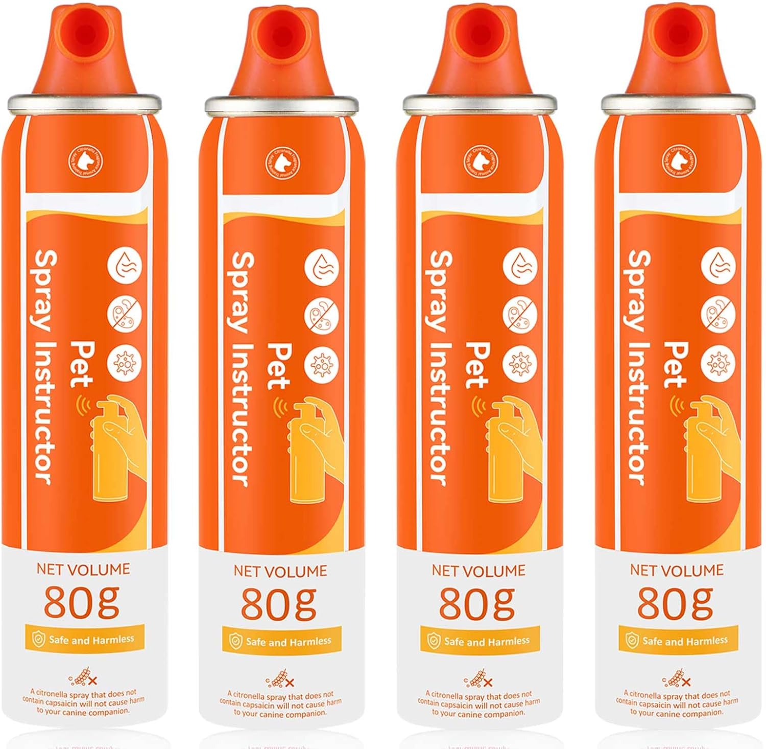 Humane Spray Corrector for Dog Training - 80ml 4 Pack