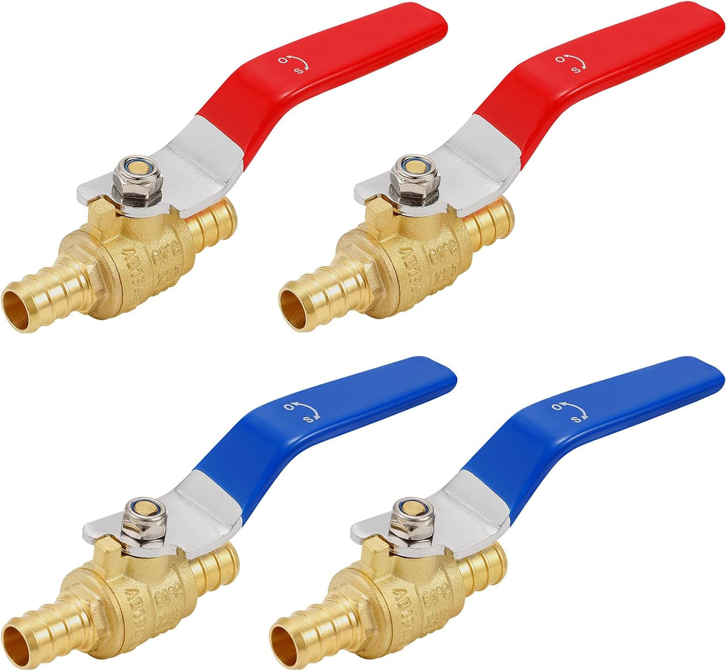 Lidertik 20 Pack 1/2 inch PEX-B Crimp Ball Valve Shut Off Valve
