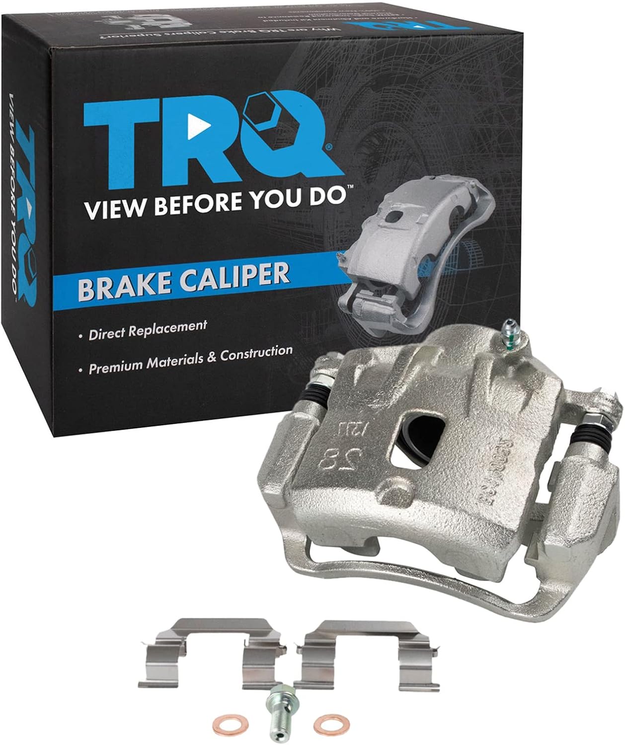 TRQ Front Right Brake Caliper w/Bracket for Hyundai & Kia