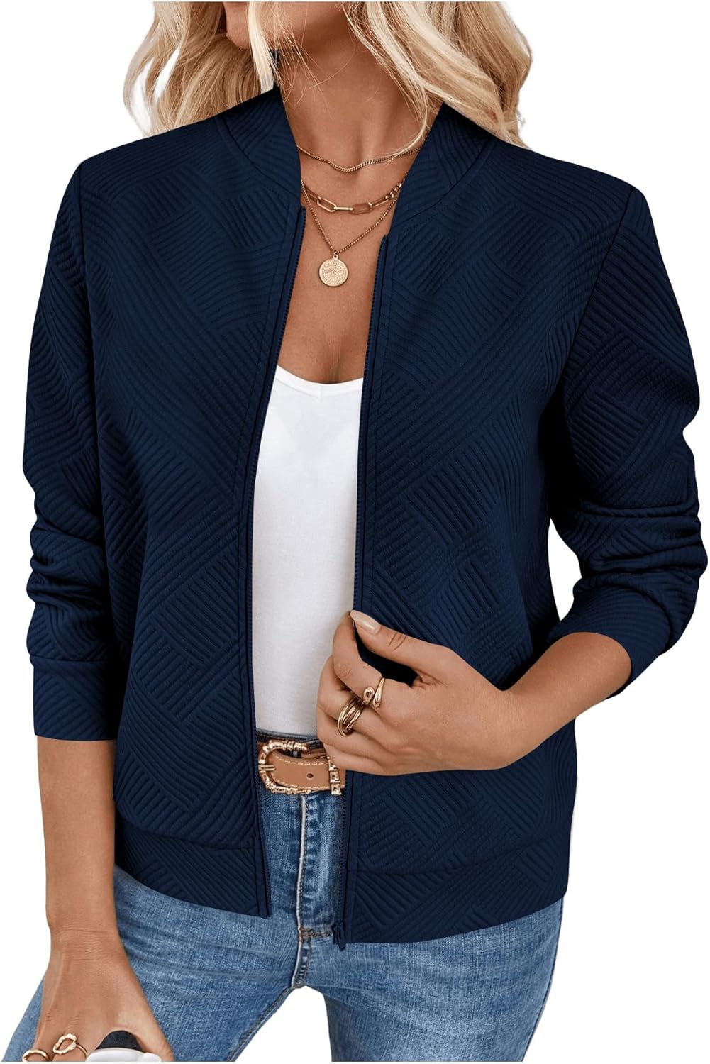 Verdusa Women's Lightweight Bomber Jacket for Casual Style