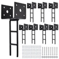 8 Pack U Shape Post Anchor 4x4 Post Base for Concrete - Stable, Rust