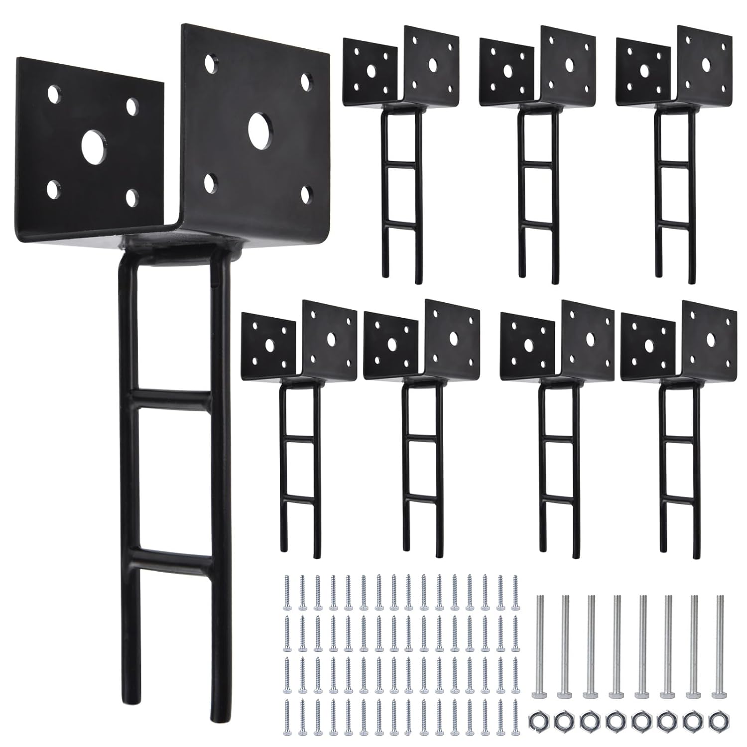 8 Pack U Shape Post Anchor for 4x4 Posts - Durable and Rust Resistant