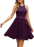 Wedtrend Women's Bridesmaid Halter Ruffle A Line Cocktail Dress 2025